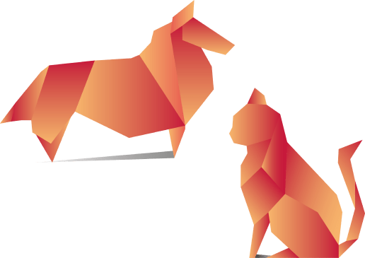 illustration-origami-chien-chat-orange-kookie